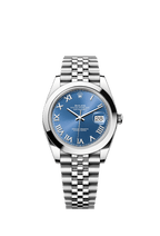 Rolex Stainless Steel Datejust - 41mm - Azzurro blue - Jubilee