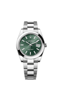 Rolex Stainless Steel Datejust - 41mm - Mint green - Oyster