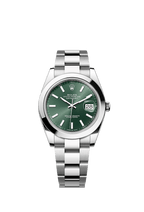 Rolex Stainless Steel Datejust - 41mm - Mint green - Oyster