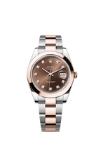 Rolex Two-Tone (RG/SS) Datejust - 41mm - Chocolate Diamond Dial - Oyster