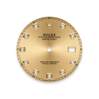 Rolex Two-Tone (YG/SS) Datejust - 41mm - Champagne-colour Diamond Dial - Oyster
