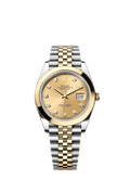 Rolex Two-Tone (YG/SS) Datejust - 41mm - Champagne-colour Diamond Dial - Jubilee