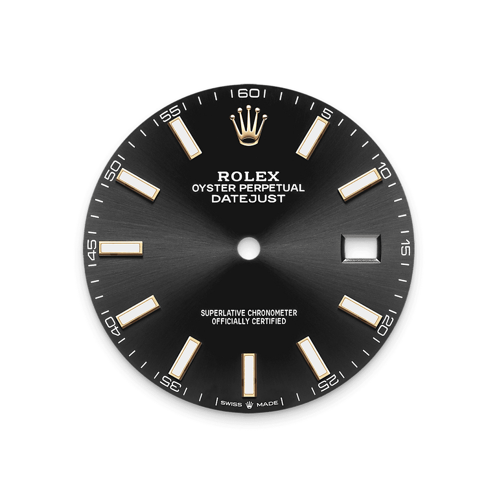 Rolex Two-Tone (YG/SS) Datejust - 41mm - Bright black - Oyster