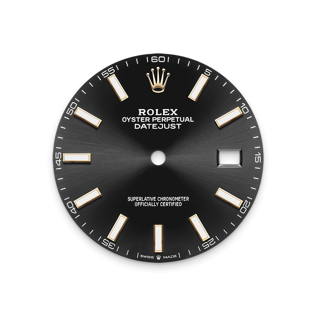 Rolex Two-Tone (YG/SS) Datejust - 41mm - Bright black - Oyster