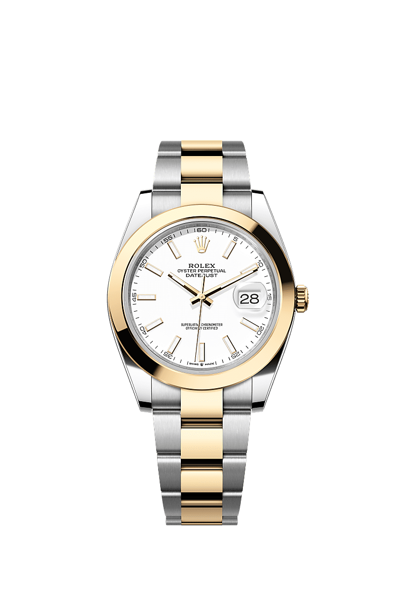 Rolex Two-Tone (YG/SS) Datejust - 41mm - White - Oyster