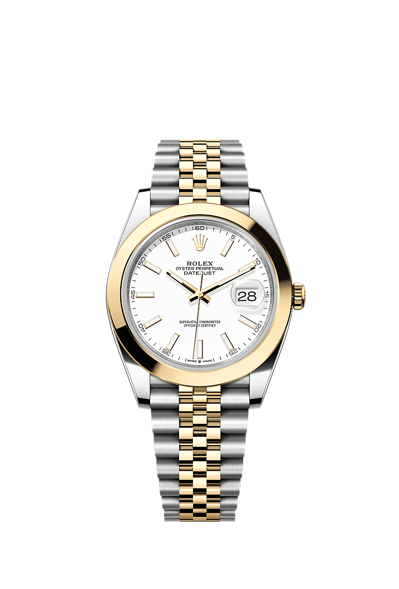 Rolex Two-Tone (YG/SS) Datejust - 41mm - White - Jubilee