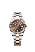 Rolex Two-Tone (RG/SS) Datejust - 41mm - Chocolate - Oyster