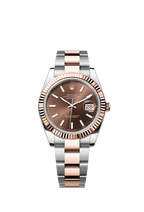 Rolex Two-Tone (RG/SS) Datejust - 41mm - Chocolate - Oyster