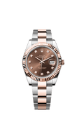 Rolex Two-Tone (RG/SS) Datejust - 41mm - Chocolate Diamond Dial - Oyster
