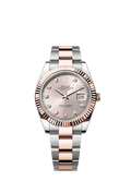 Rolex Two-Tone (RG/SS) Datejust - 41mm - Sundust Diamond Dial - Oyster