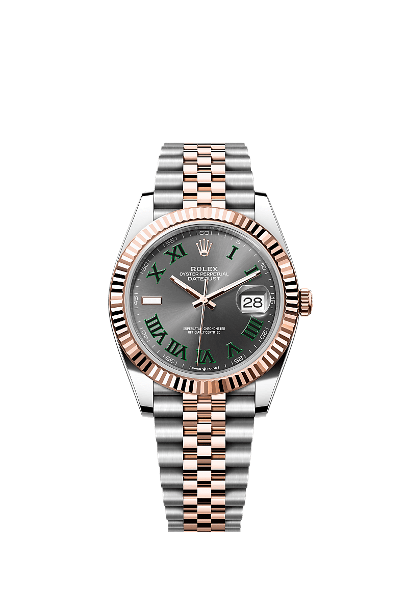 Rolex Two-Tone (RG/SS) Datejust - 41mm - Slate - Jubilee