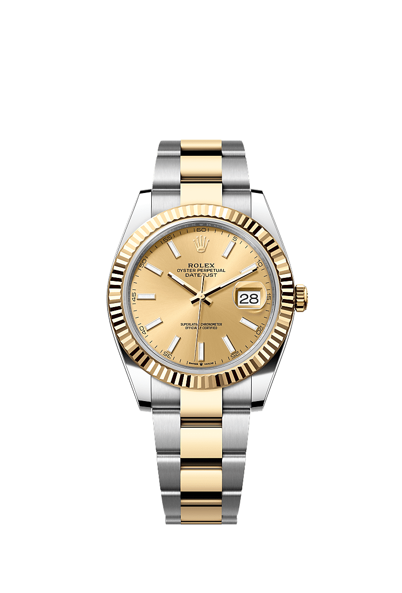 Rolex Two-Tone (YG/SS) Datejust - 41mm - Champagne-colour - Oyster