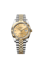 Rolex Two-Tone (YG/SS) Datejust - 41mm - Champagne-colour Diamond Dial - Jubilee