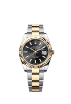 Rolex Two-Tone (YG/SS) Datejust - 41mm - Bright black - Oyster