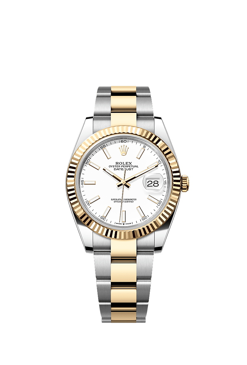 Rolex Two-Tone (YG/SS) Datejust - 41mm - White - Oyster