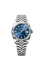 Rolex Stainless Steel Datejust - 41mm - Bright blue - Jubilee