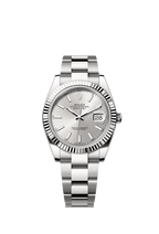 Rolex Stainless Steel Datejust - 41mm - Silver - Oyster