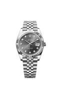 Rolex Stainless Steel Datejust - 41mm - Slate Diamond Dial - Jubilee