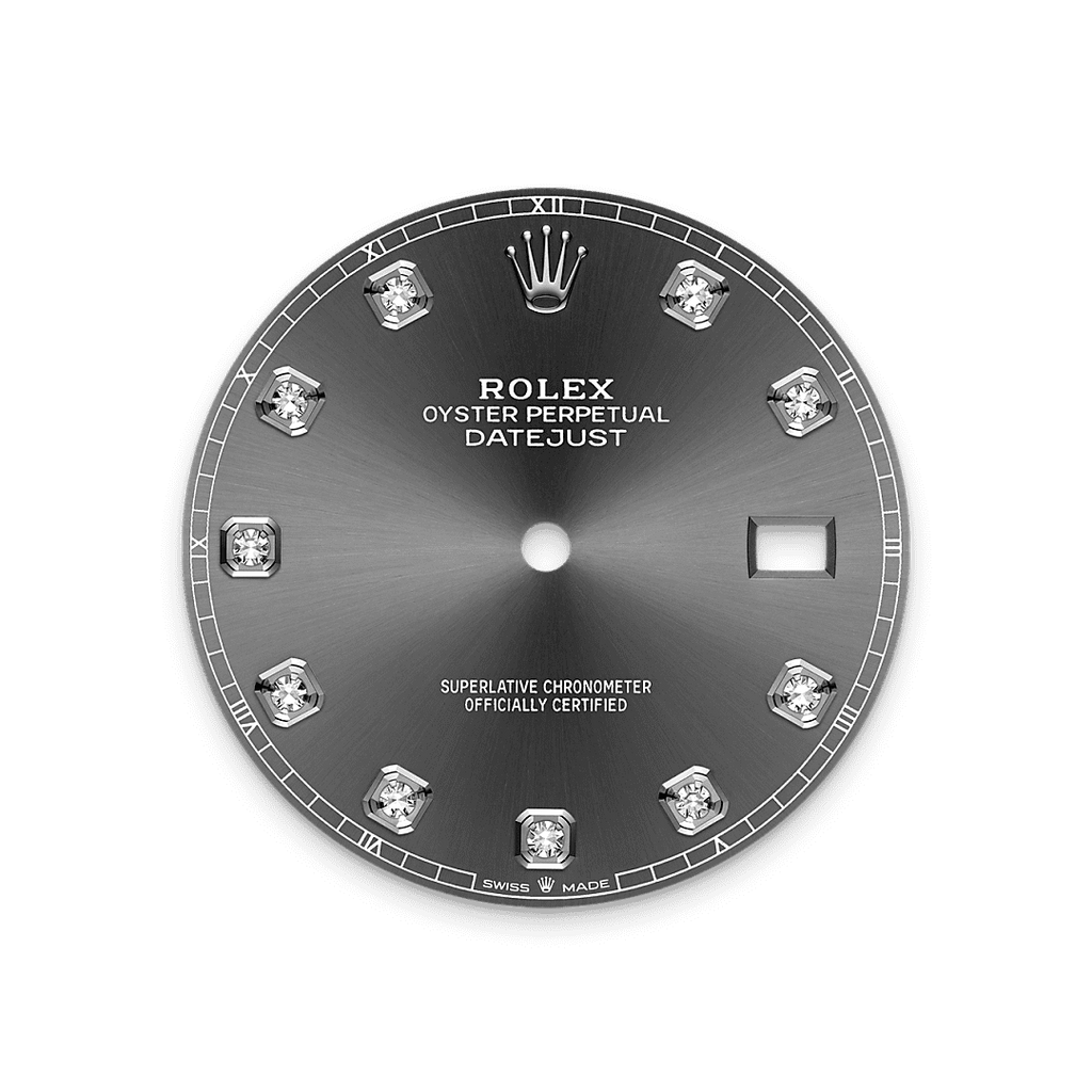 Rolex Stainless Steel Datejust - 41mm - Slate Diamond Dial - Jubilee