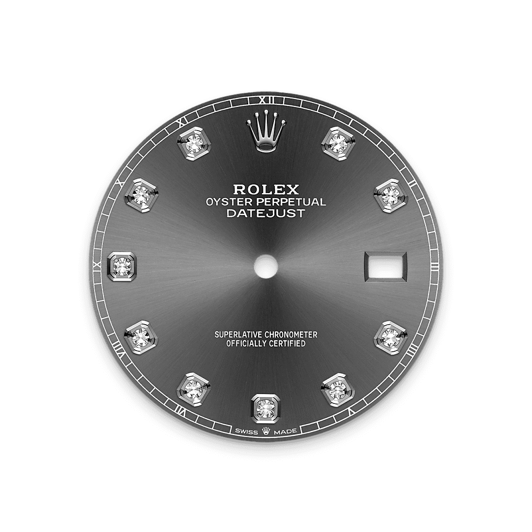 Rolex Stainless Steel Datejust - 41mm - Slate Diamond Dial - Jubilee