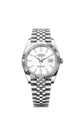 Rolex Stainless Steel Datejust - 41mm - White - Jubilee