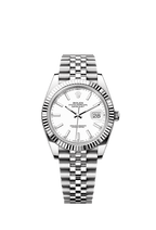 Rolex Stainless Steel Datejust - 41mm - White - Jubilee
