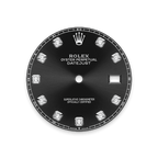 Rolex Stainless Steel Datejust - 41mm - Bright black Diamond Dial - Jubilee