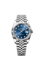 Rolex Stainless Steel Datejust - 41mm - Bright blue Diamond Dial - Jubilee