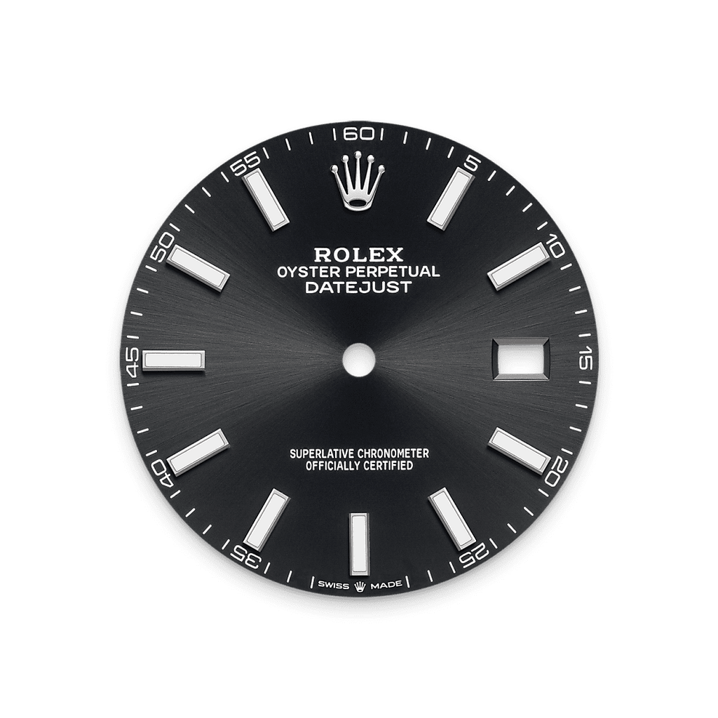 Rolex Stainless Steel Datejust - 41mm - Bright black - Oyster