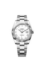 Rolex Stainless Steel Datejust - 41mm - White - Oyster
