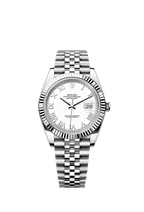 Rolex Stainless Steel Datejust - 41mm - White - Jubilee