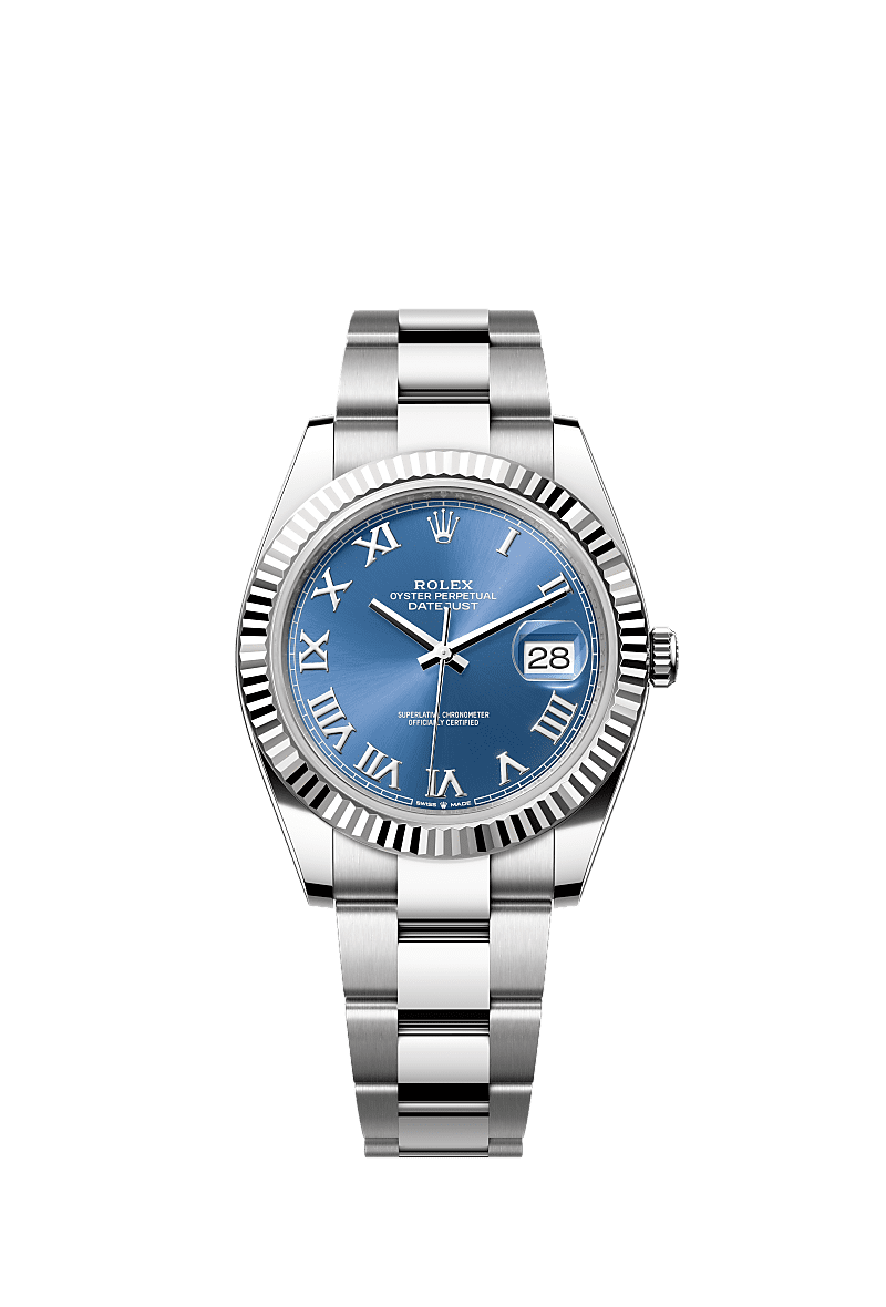 Rolex Stainless Steel Datejust - 41mm - Azzurro blue - Oyster