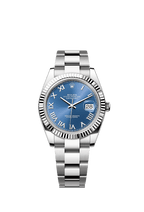 Rolex Stainless Steel Datejust - 41mm - Azzurro blue - Oyster