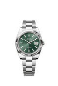 Rolex Stainless Steel Datejust - 41mm - Mint green - Oyster