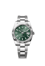 Rolex Stainless Steel Datejust - 41mm - Mint green - Oyster