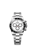 Rolex Stainless Steel Daytona - 40mm - White, black counter rings