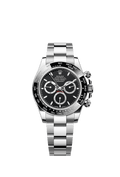 Rolex Stainless Steel Daytona - 40mm - Black, steel counter rings