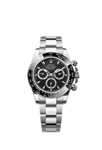 Rolex Stainless Steel Daytona - 40mm - Black, steel counter rings