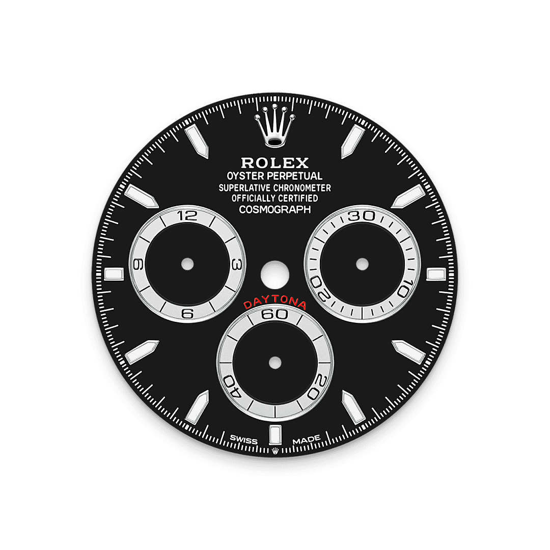 Rolex Stainless Steel Daytona - 40mm - Black, steel counter rings
