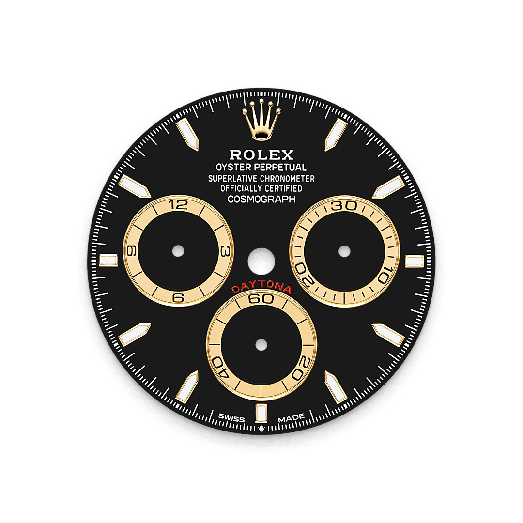 Rolex Two-Tone (YG/SS) Daytona - 40mm - Black, golden counter rings