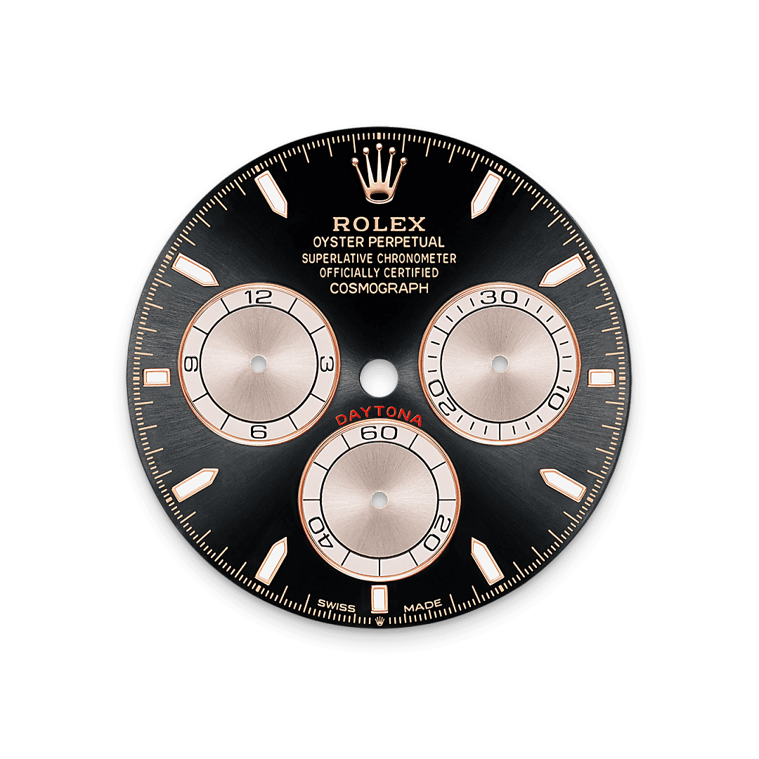 Rolex Rose Gold Daytona - 40mm - Bright black and Sundust - Oyster