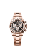 Rolex Rose Gold Daytona - 40mm - Bright black and Sundust Diamond Dial - Oyster