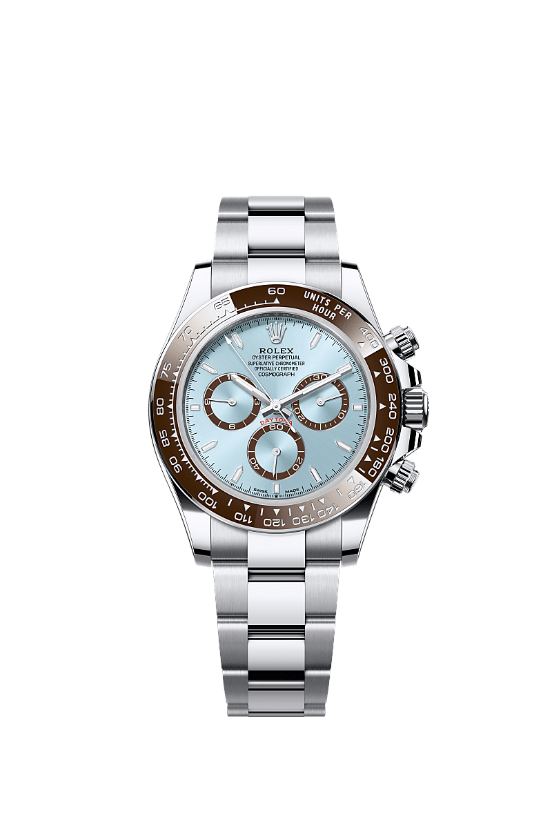 Rolex Platinum Daytona - 40mm - Ice blue, chestnut brown counter rings