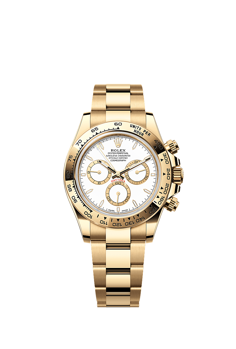 Rolex Yellow Gold Daytona - 40mm - White, golden counter rings - Oyster