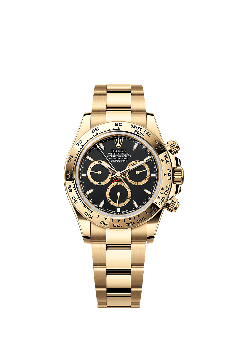 Rolex Yellow Gold Daytona - 40mm - Black, golden counter rings - Oyster