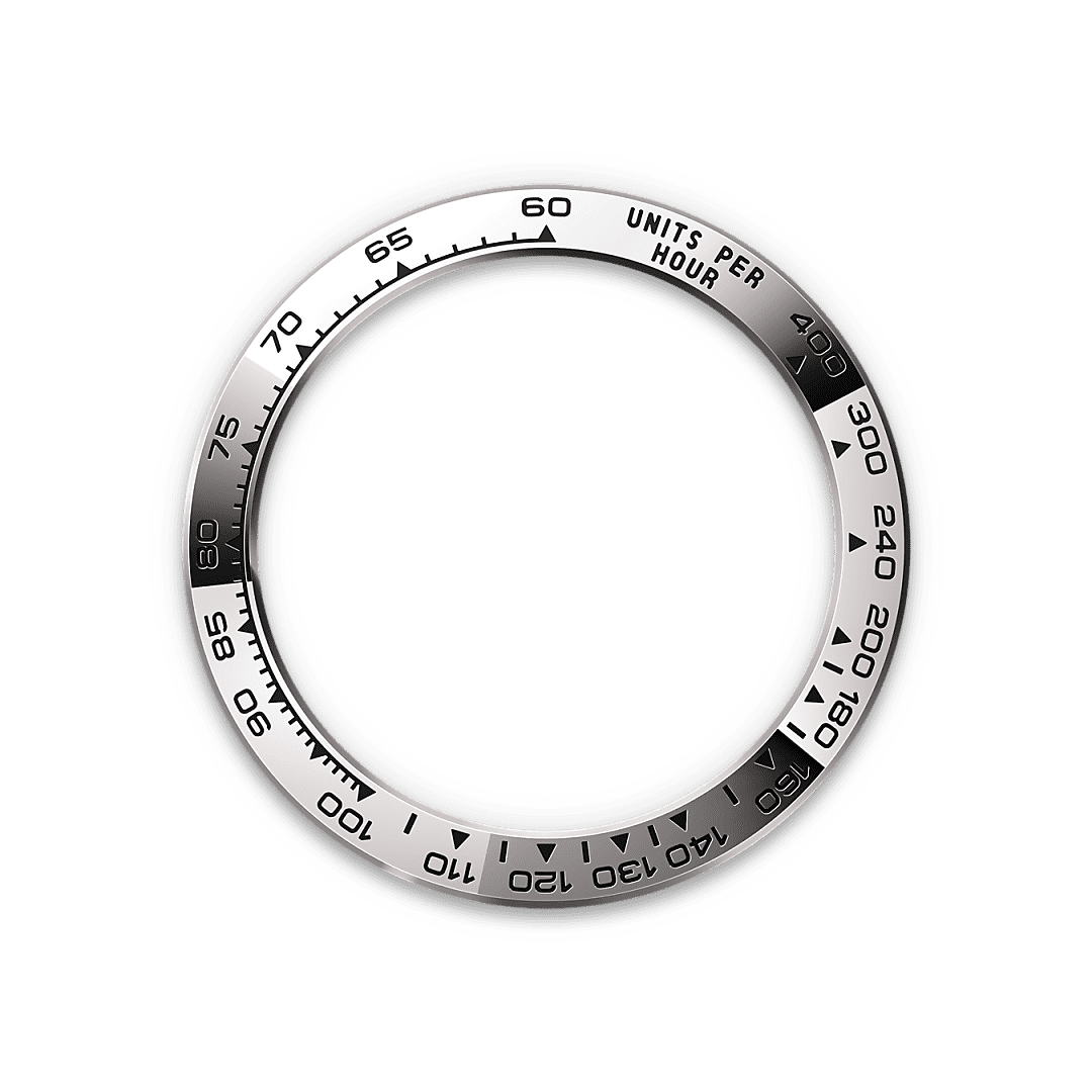 Rolex White Gold Daytona - 40mm - Bright black and steel Diamond Dial - Oyster