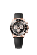 Rolex Rose Gold Daytona - 40mm - Bright black and Sundust - Oysterflex