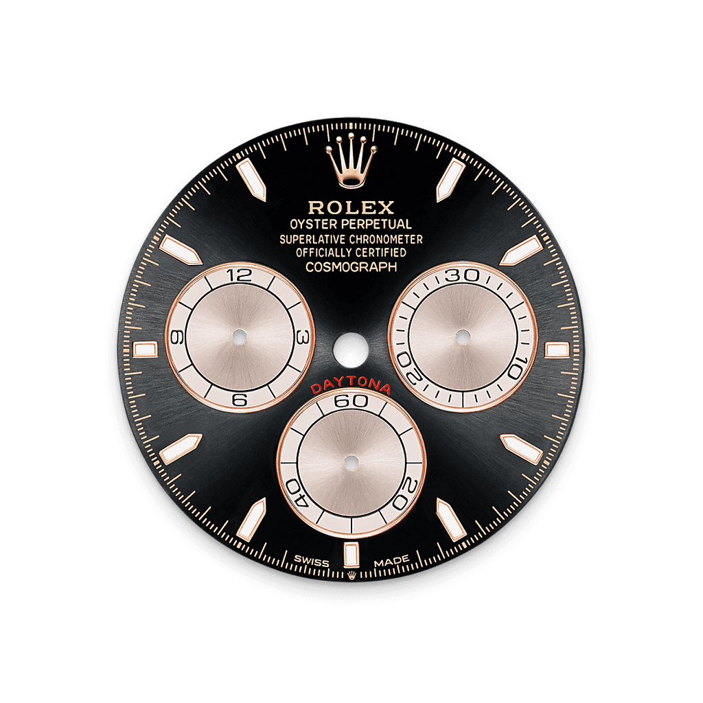 Rolex Rose Gold Daytona - 40mm - Bright black and Sundust - Oysterflex