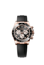Rolex Rose Gold Daytona - 40mm - Bright black and Sundust Diamond Dial - Oysterflex