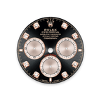 Rolex Rose Gold Daytona - 40mm - Bright black and Sundust Diamond Dial - Oysterflex